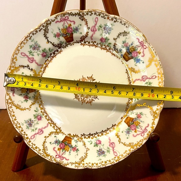 C A Altrohla Austria Salad Plate. Basket Of Rosesand Gold Accent. Handpainted - Picture 2 of 6